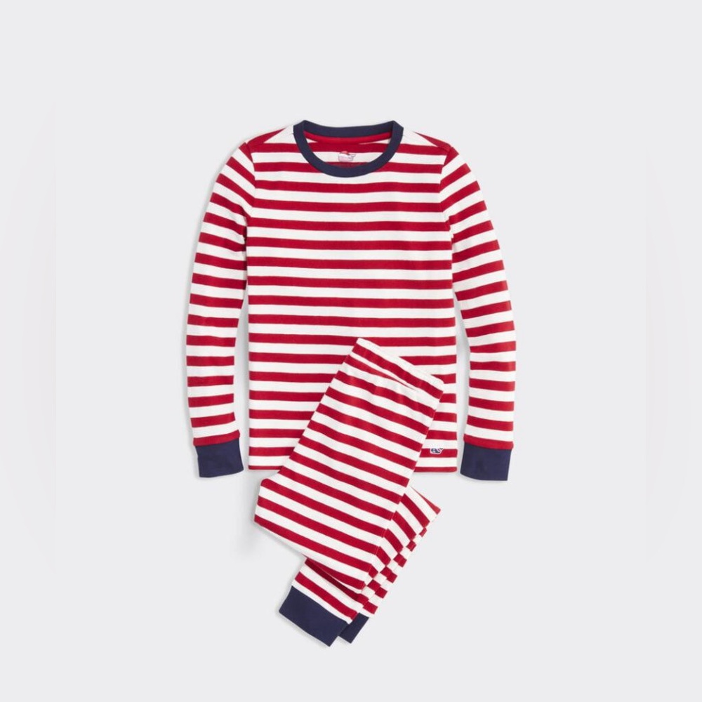 MSRP $48 Vineyard Vines Unisex Kids Knit Pajama Set